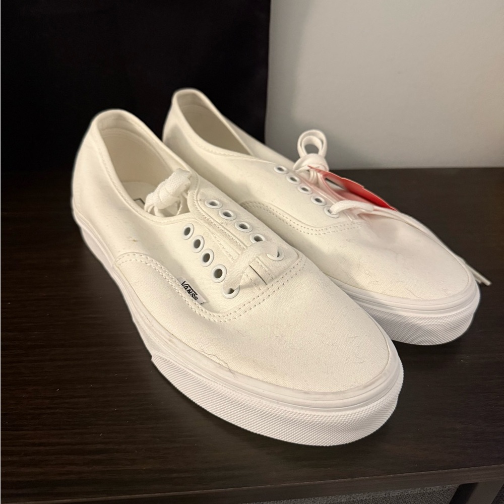 Vans Classic White Lace-Up Sneakers